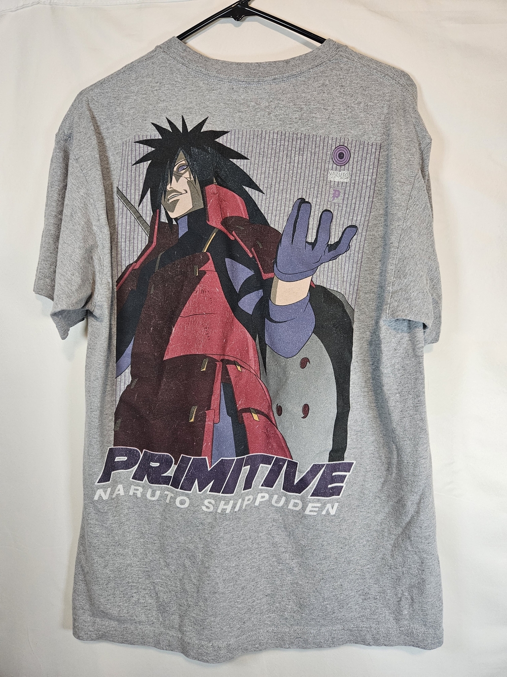 2007 Primitive Grey Naruto Shippuden Madara Graphic Tee